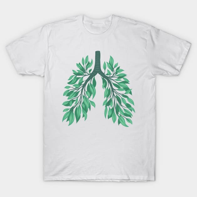 Healthy lungs T-Shirt by Veleri